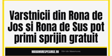 Varstnicii din Rona de Jos si Rona de Sus pot primi sprijin gratuit