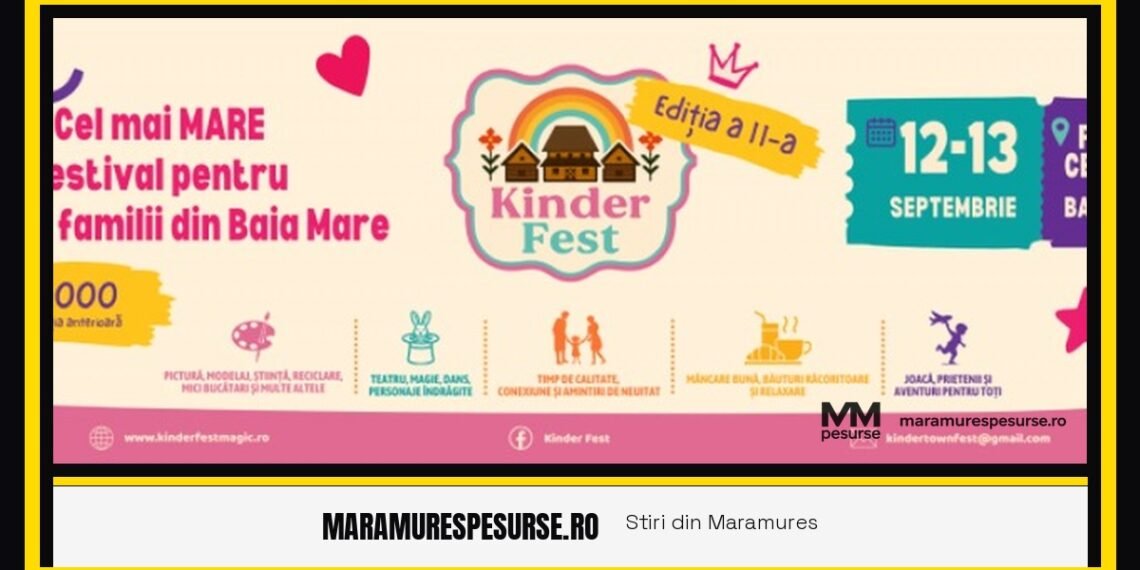 KinderFest 2026 la Baia Mare: cel mai mare festival al familiei din Maramureș — 11-13 septembrie