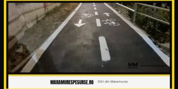 Pistă de biciclete pe strada Rodnei din Baia Mare