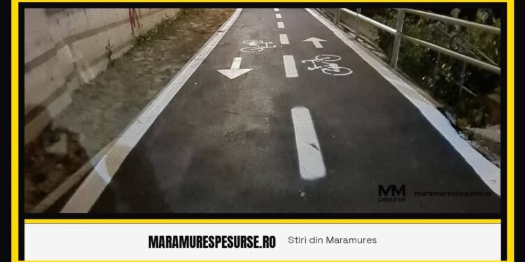 Pistă de biciclete pe strada Rodnei din Baia Mare