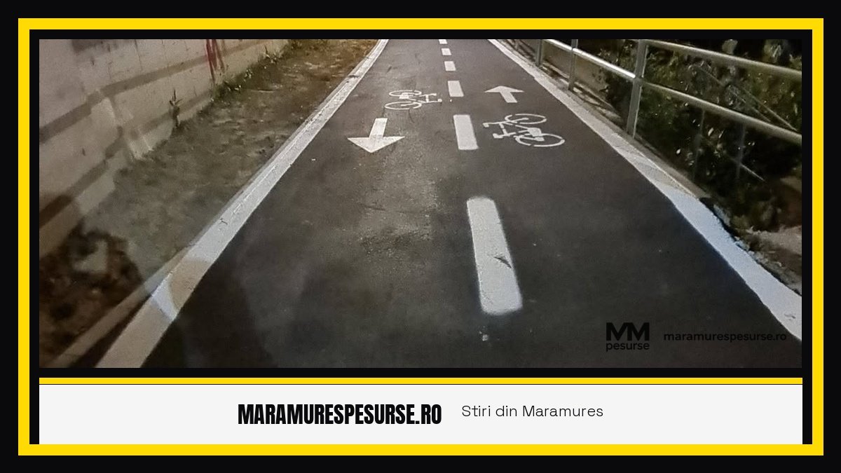 Pistă de biciclete pe strada Rodnei din Baia Mare