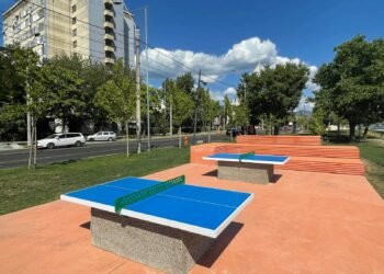 Mese de tenis de masa pe malul Sasarului, Baia Mare