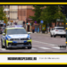 Masina de politie suedeza cu girofar aprins