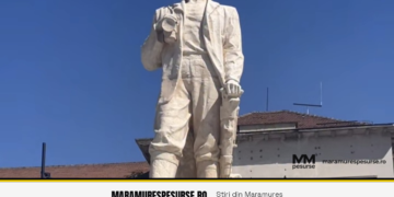 Restaurarea statuii Minerului din Baia Mare a fost finalizată