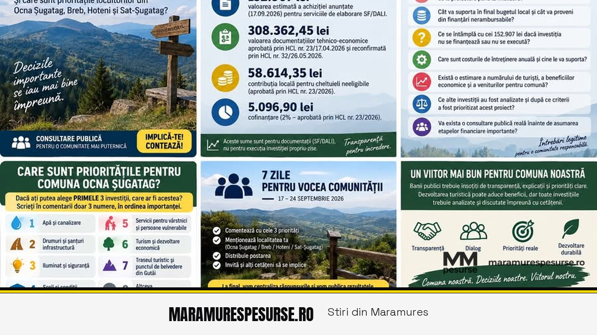 Proiect traseu turistic și punct de belvedere în Munții Gutâi, la Ocna Șugatag