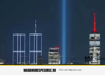Remember 9/11: 2.977 de lumini au reconstituit Turnurile Gemene deasupra New York-ului (VIDEO)