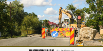 Asfalt pe ultimul tronson al DJ 108A: șantierul Gârdani–Țicău intră pe final