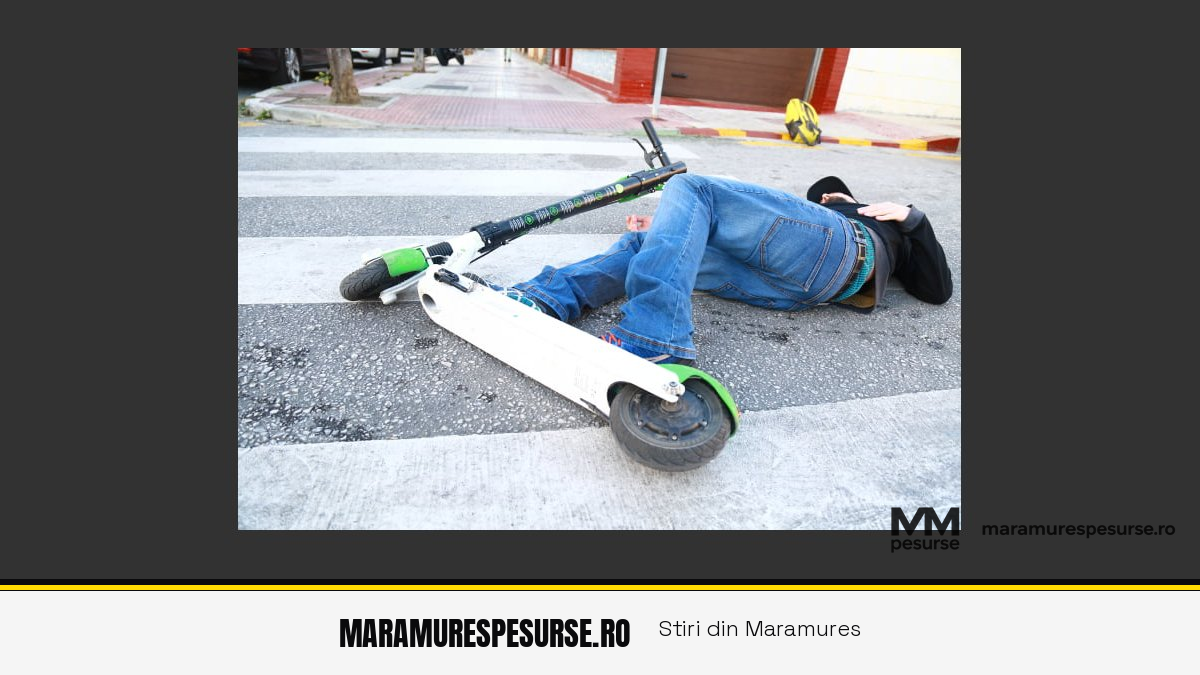 Accident Baia Mare: mașină și trotinetă electrică, șofer pozitiv 0,07 mg/l