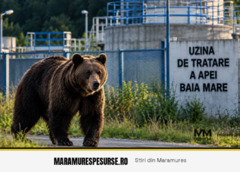 Urs în incinta Uzinei de Tratare a Apei din Baia Mare: animalul a fugit în pădure