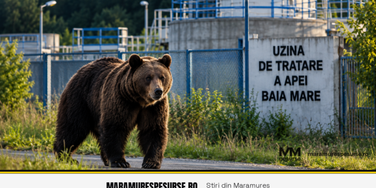 Urs în incinta Uzinei de Tratare a Apei din Baia Mare: animalul a fugit în pădure