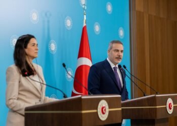 Ministrul de externe turc Hakan Fidan si omologa ungara Anita Orban